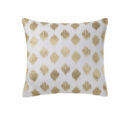 Cotton Throw Pillow Printed Gold